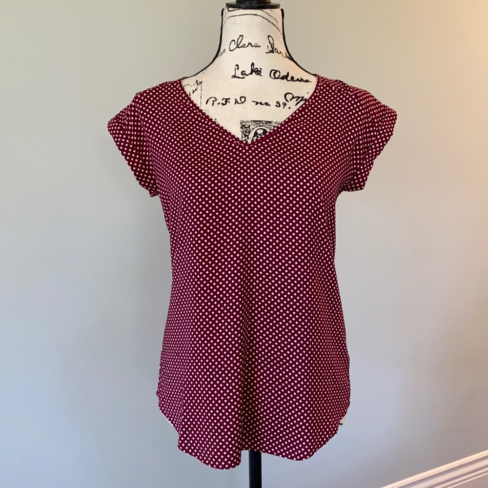 Express Short Cuffed Sleeve Blouse